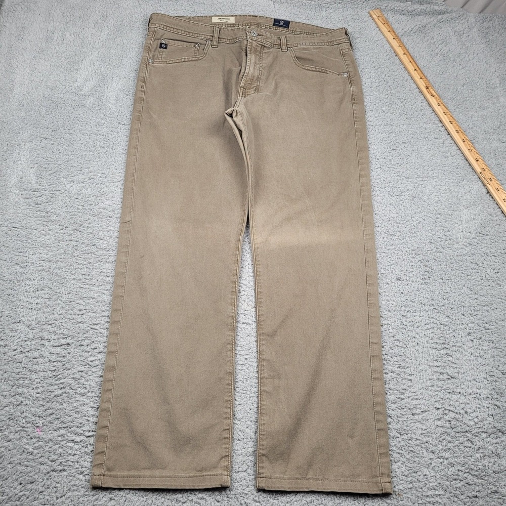 AG Adriano Goldschmied The Matchbox Slim Straight Khaki‎ Pants Mens Size 36 - Picture 2 of 12